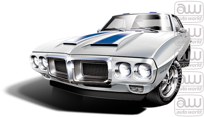 Auto World 1 64 Vintage Muscle 1969 Pontiac Firebird (693x468), Png Download