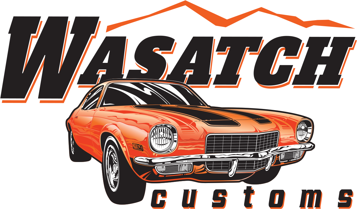 Wasatch Customs Logo - Classic Car Restoration Shop Logo (1240x734), Png Download