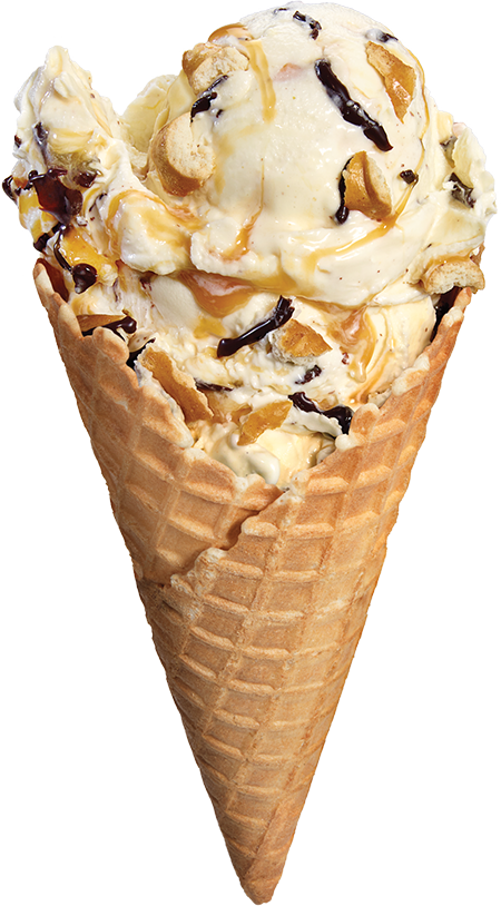 Culver's Restaurants' Chocolate Pretzel Crunch On A - Ice Cream Cone (450x814), Png Download
