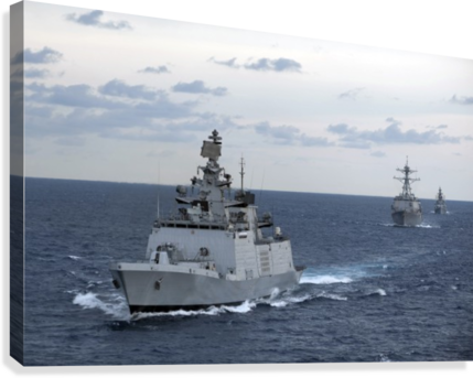 The Indian Navy Frigate Ins Satpura Is Underway With - Poster: Images' The Indian Navy Frigate Ins Satpura (429x343), Png Download