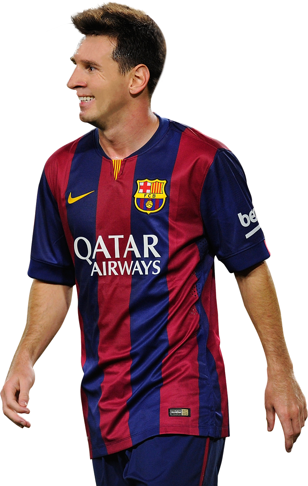 Lionel Messi Clipart Transparent - Andrs Iniesta Front Signed Barcelona Jersey With Official (998x1573), Png Download