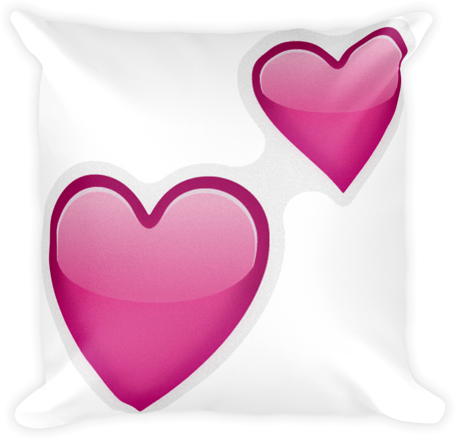 Emoji Pillow - Two Hearts - Heart Emoji Clipart (1000x1000), Png Download