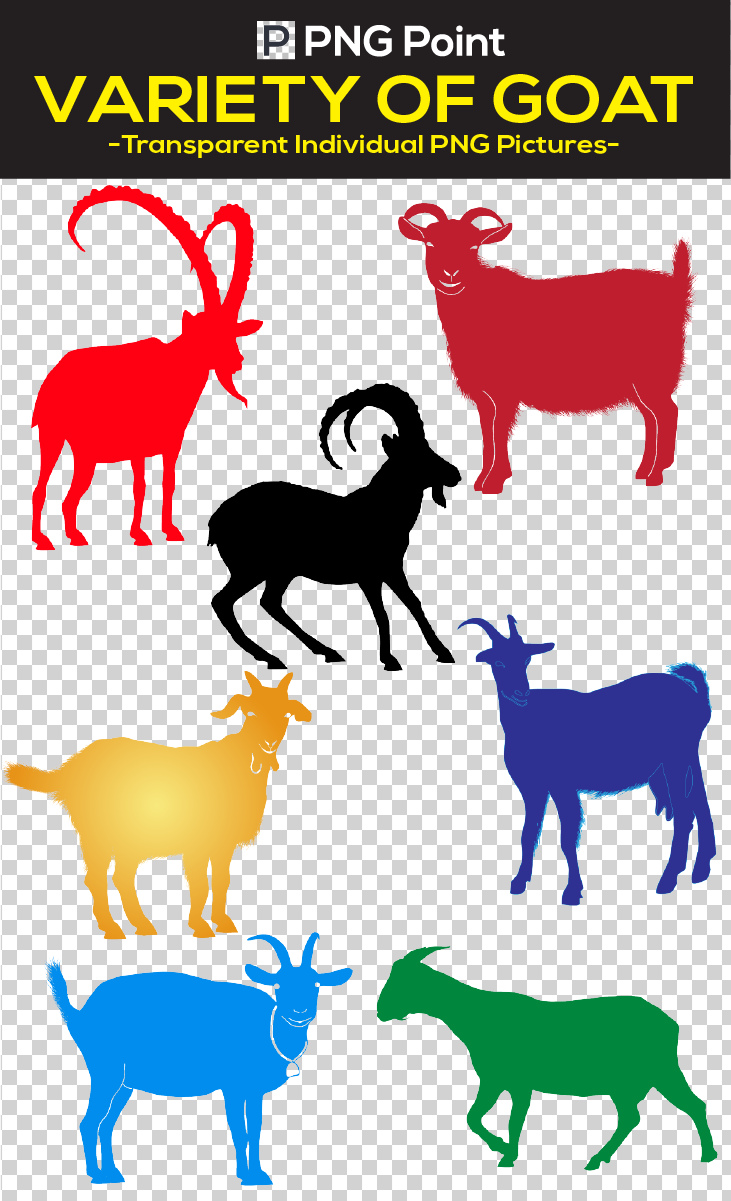 Silhouettes Images, Icons And Clip Arts Of Variety - Goat (731x1201), Png Download