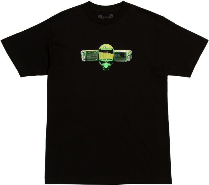 Black Windows Media Player T-shirt - Shirt (720x720), Png Download