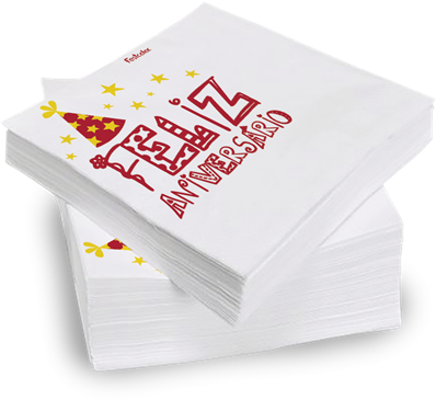 Guardanapos De Papel Seda Festa Feliz Aniversário - Guardanapos De Papel Seda Festa Feliz Aniversário - (400x400), Png Download