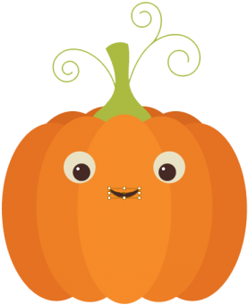 Cute Pumpkin - Halloween Pumpkin Cartoon Cute (360x360), Png Download