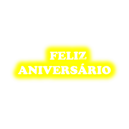 Faixa Feliz Aniversario Eva Amarelo E Branco Lojas - Amarelo Feliz Aniversario Png (450x450), Png Download