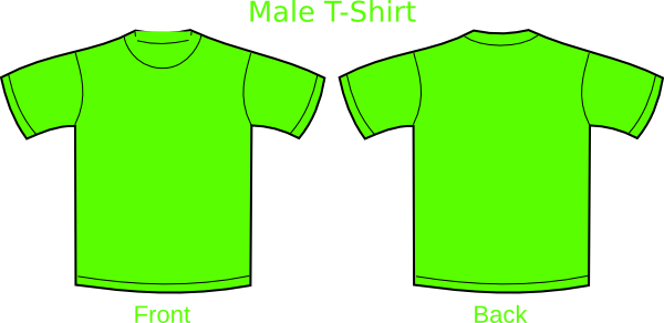 T-shirts - Plain Neon Green T Shirt (600x292), Png Download