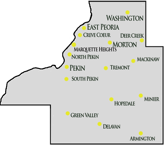 Cities In Tazewell County Il (700x616), Png Download
