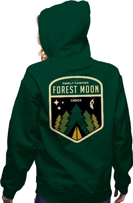 Forest Moon Camping - Forest Moon Camping Stationjack Slouchy V-neck (650x650), Png Download