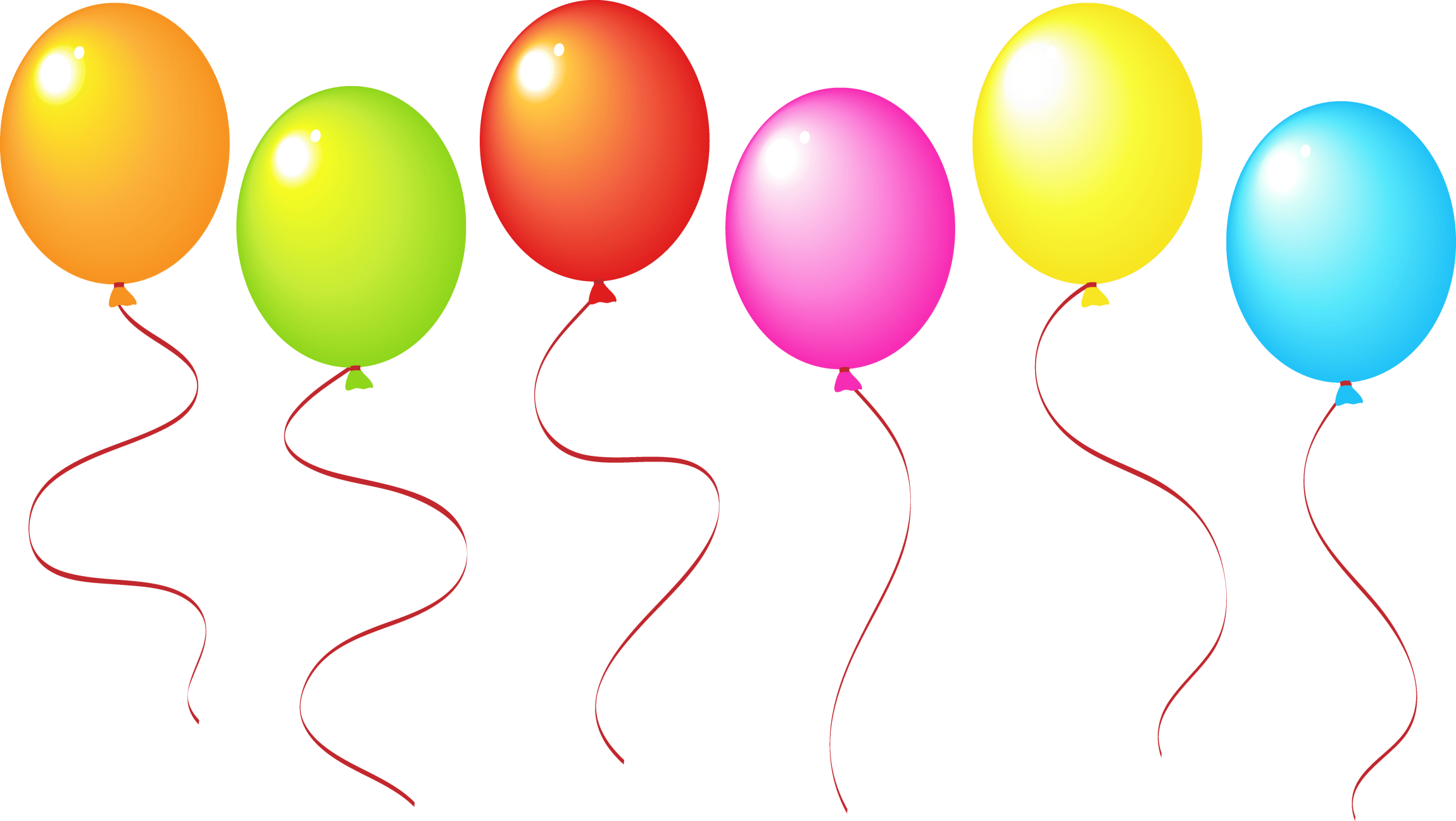 Free Vector Balloons (2300x1297), Png Download