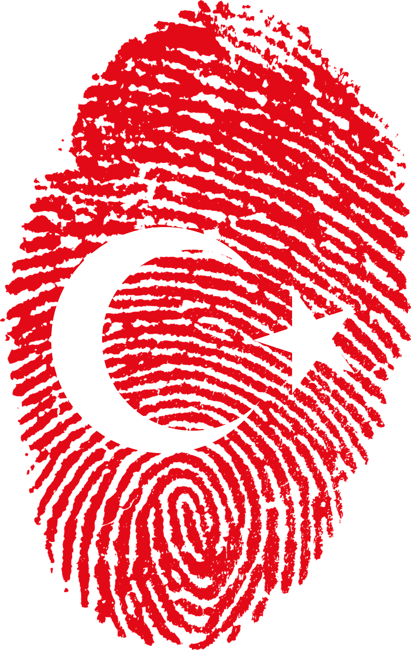 Travel, Turkey Flag Fingerprint Country Pride Iden - Turkish Flag Fingerprint (809x1280), Png Download