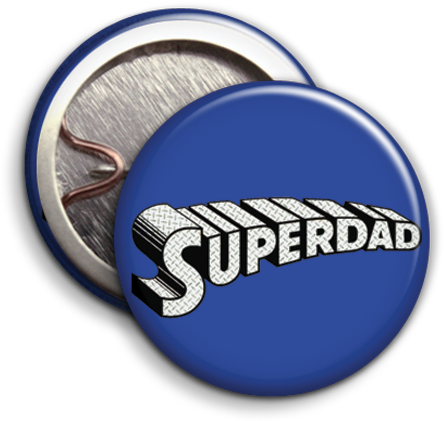 Dad Super Dad Blue - Guns N Roses Logo Black And White (500x500), Png Download