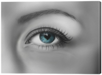 Blue Eye With Pupil Like / Realistic Sketch On Tablet - Eye (400x400), Png Download