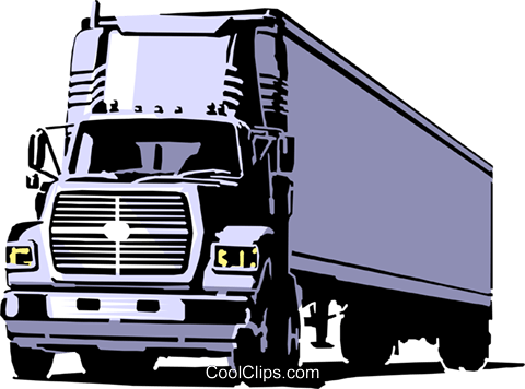 Transporte Por Caminhão Livre De Direitos Vetores Clip - Long Haul Truck Clipart (480x356), Png Download