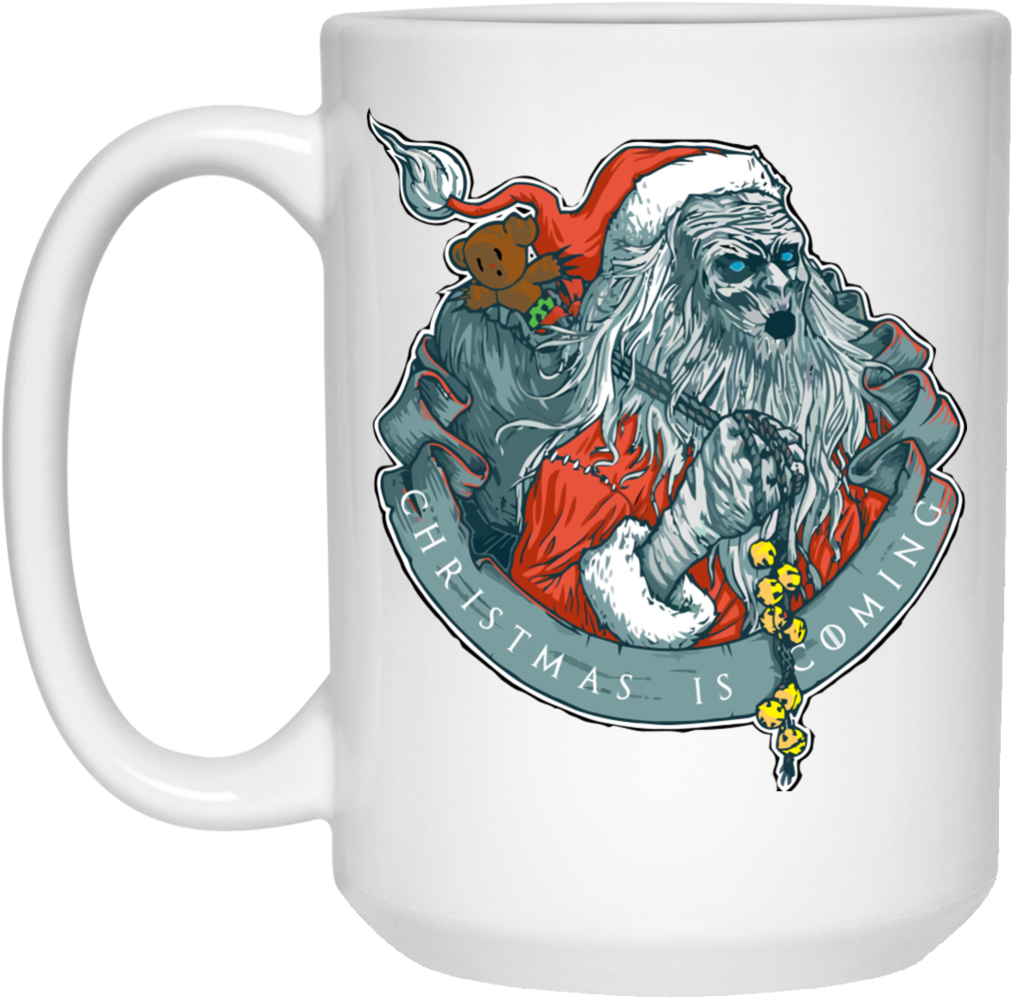 Santa White Walker Christmas Is Coming Mug - Mug (1024x1024), Png Download