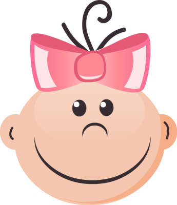 Baby - Happy Face Cartoon Baby (345x400), Png Download