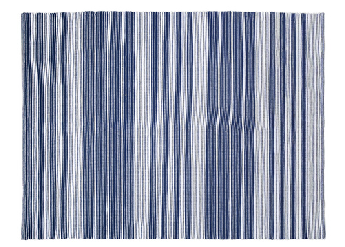 Reversible Rug, Blue Striped - Placemat (500x500), Png Download