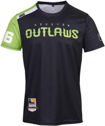 Overwatch League Starter Home Jersey - Houston Outlaws Shirt (384x480), Png Download