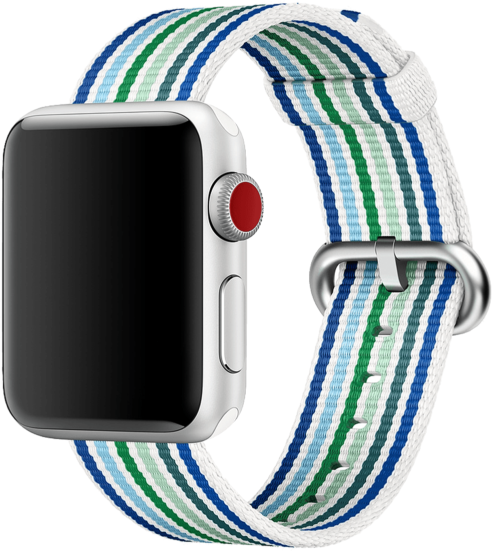 38mm Blue Stripe Woven Nylon - Apple 38mm Woven Nylon Band (1200x1200), Png Download