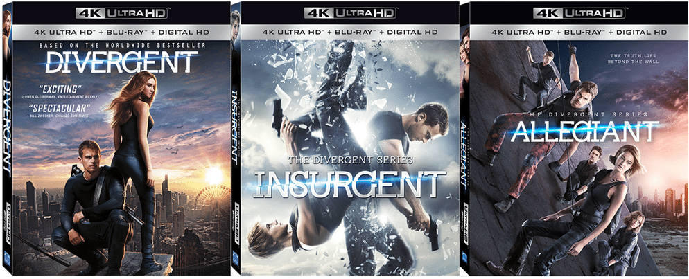 Divergent 4k Ultra Hd Blu Ray (1000x500), Png Download