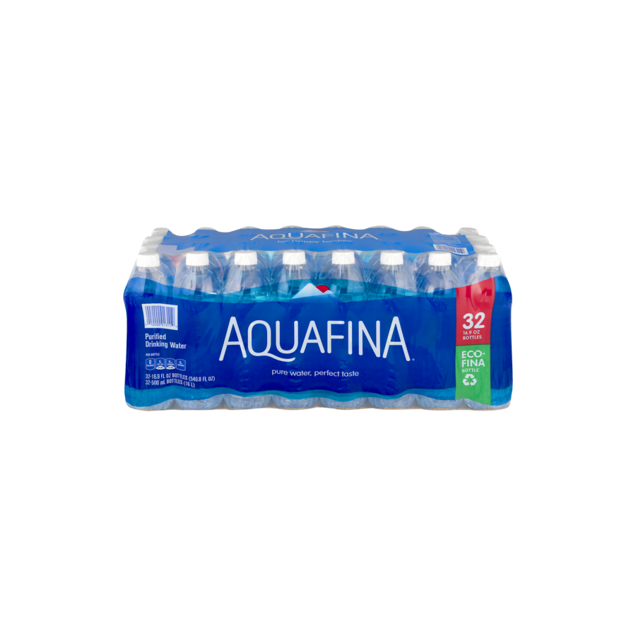 Aquafina Purified Water - Aquafina Water, 6 Pack, 24 Oz (900x900), Png Download