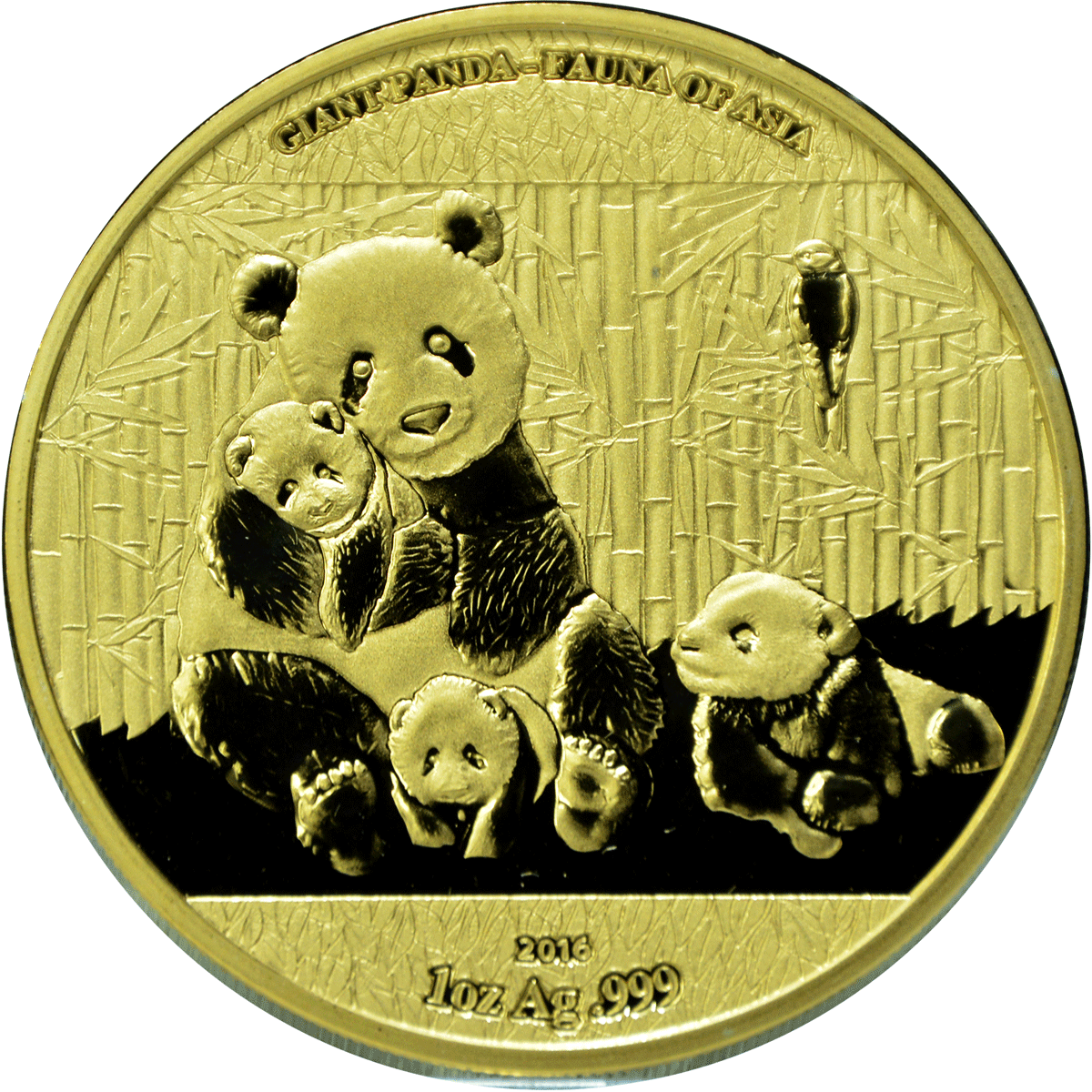 World Stars Silver Investment Giant Panda Complete - Silver (1200x1200), Png Download