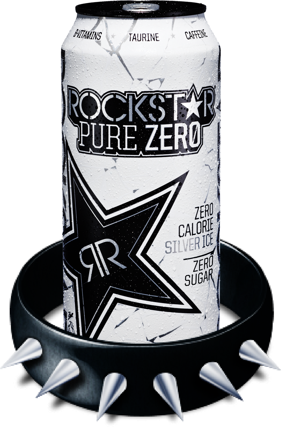 Rockstar Energy Rockstar Energy Drink Energy Drinks - Rockstar Pure Zero Silver Ice Energy Drink 16 Oz Cans (937x1400), Png Download