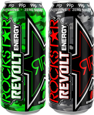 Rockstar Revolt Energy Drink (650x400), Png Download