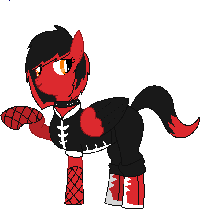 Cute Emo Pony - Drawing (769x711), Png Download