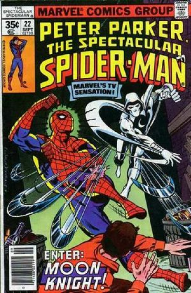 Spiderman And Moon Knight Comic (950x950), Png Download