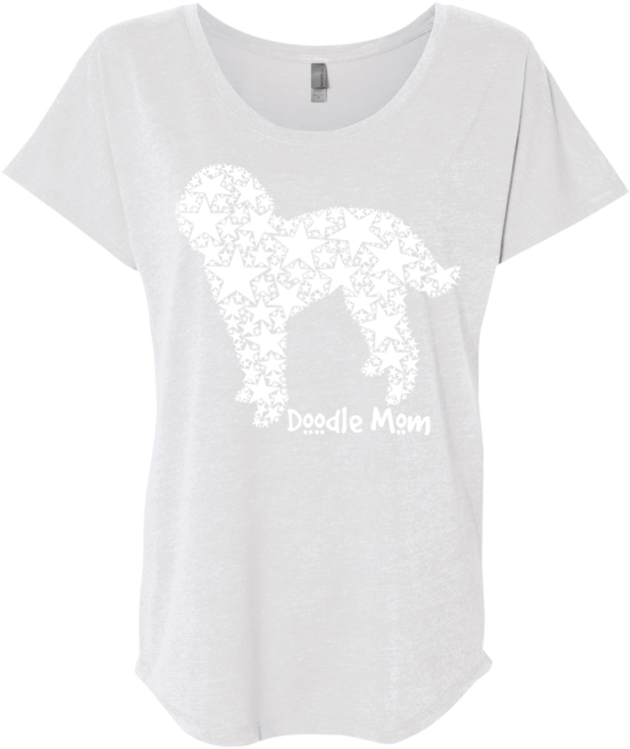 Doodle Stars Ladies' Triblend Dolman Sleeve - Spanish Water Dog (1060x1060), Png Download