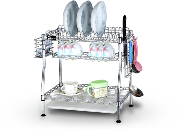 Stainless Steel Dish Rack - Membuat Rak Piring Dari Paralon (604x435), Png Download