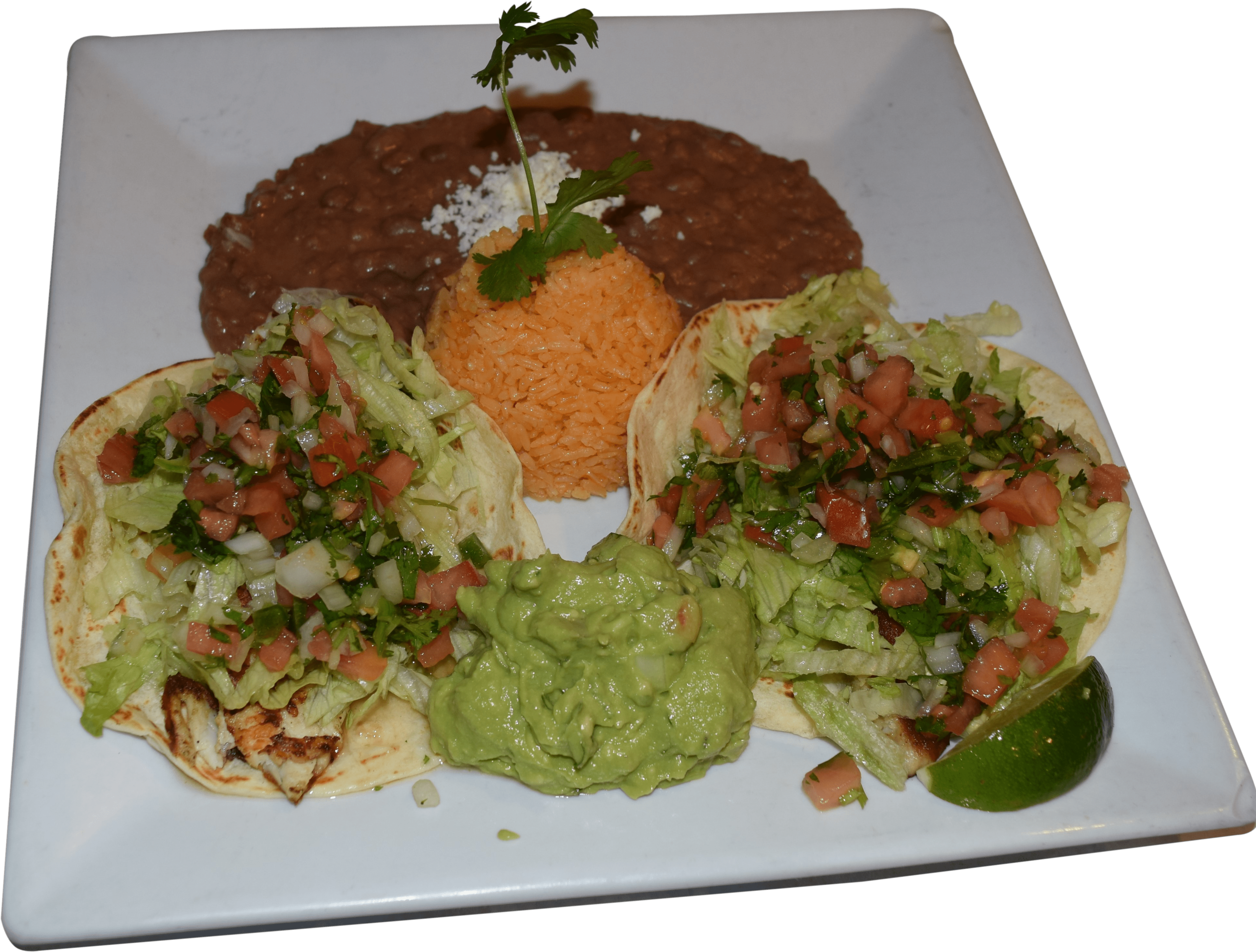 Tacos De Tilapia - Guacamole (3908x3215), Png Download