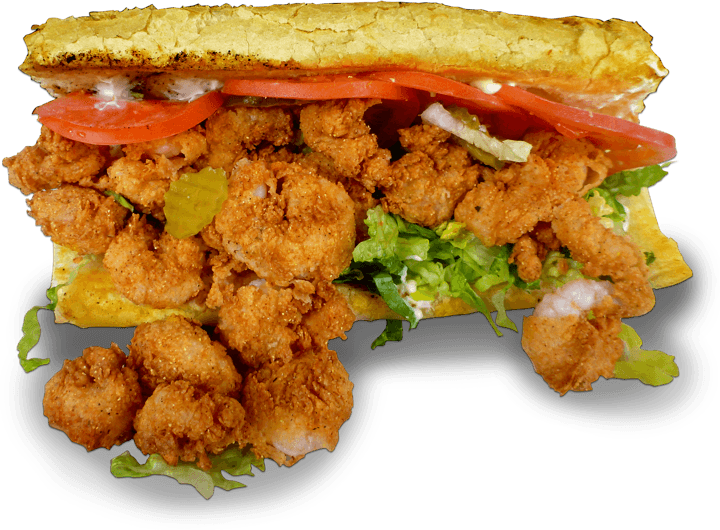 Grouper - Shrimp Po Boy Png (720x530), Png Download