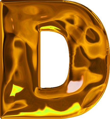 Lumpy Gold Letter D - Golden Letter D Png (433x467), Png Download