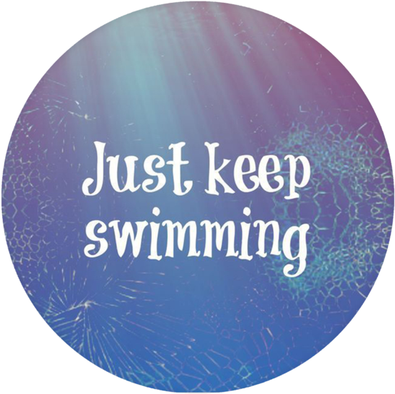 Disney Quote Pop Grip - Just Keep Swimming Iphone (580x580), Png Download