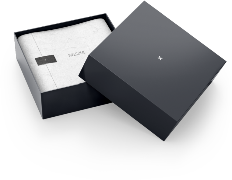 Aufgeklappte Willkommensbox - Box (800x799), Png Download