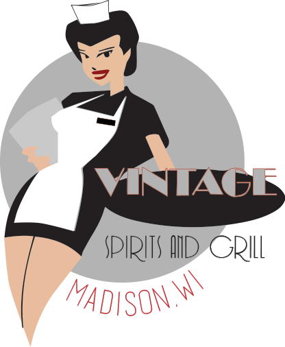 Vintage Spirits & Grill (416x506), Png Download