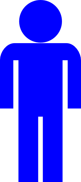 How To Set Use Blue Man Symbol Svg Vector (264x595), Png Download