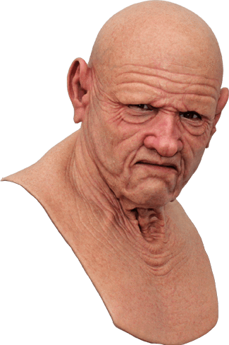Geezer The Old Man Silicone Mask - Silicone Halloween Masks Uk (325x488), Png Download