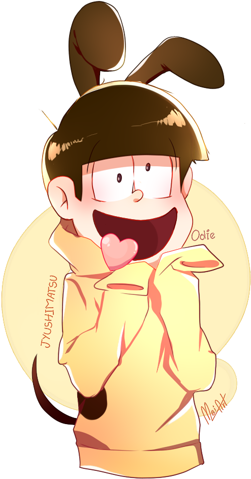 Jyushimatsu Odie - Osomatsu San Garfield (799x972), Png Download