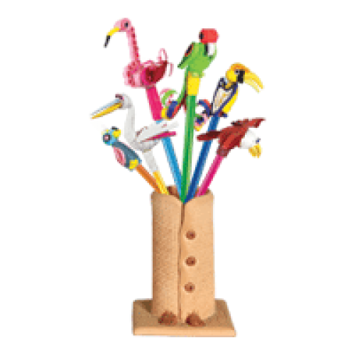 Paper Quilling Pencil Tops (500x500), Png Download