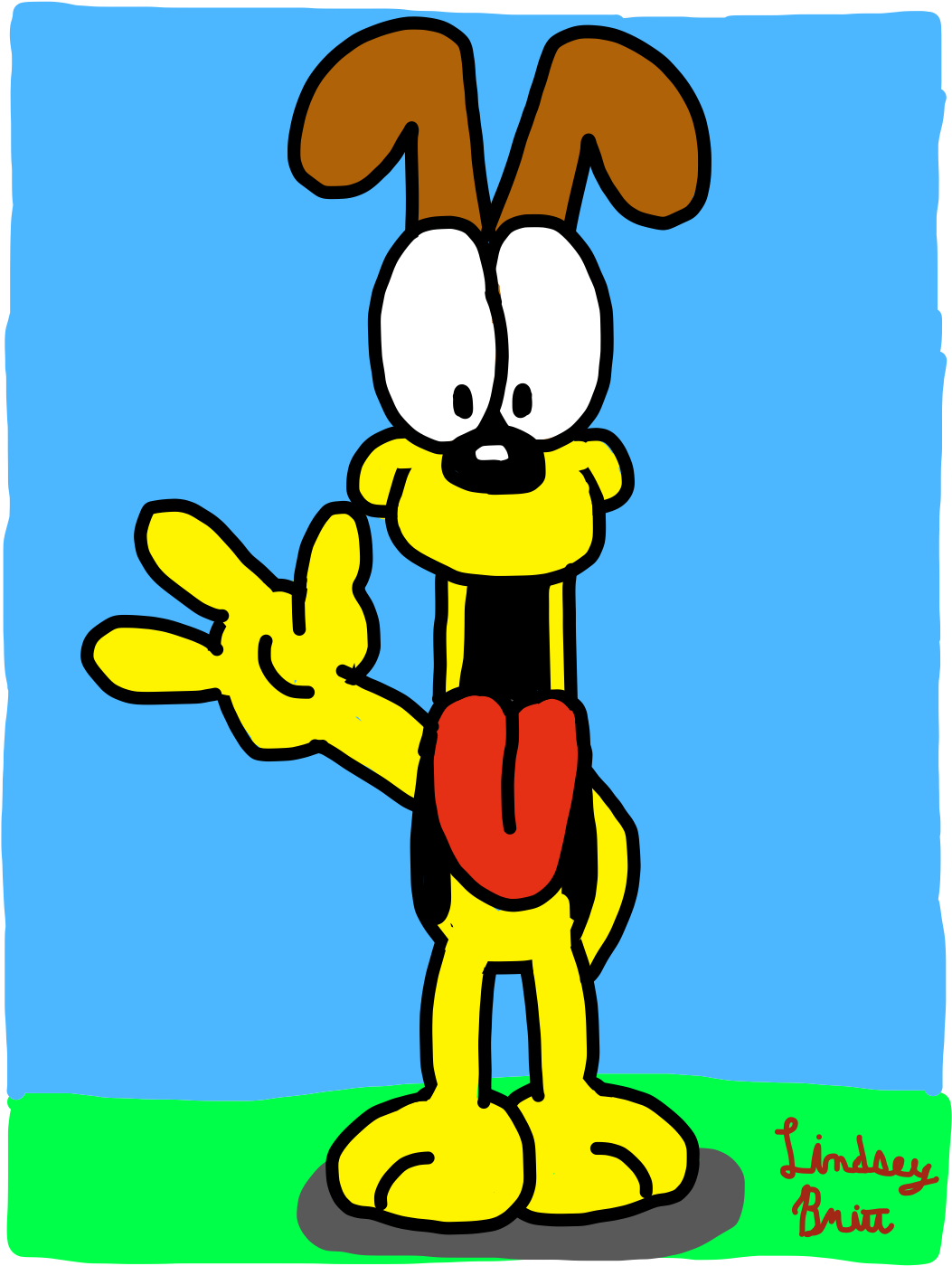 Odie - Cartoon (1536x2048), Png Download
