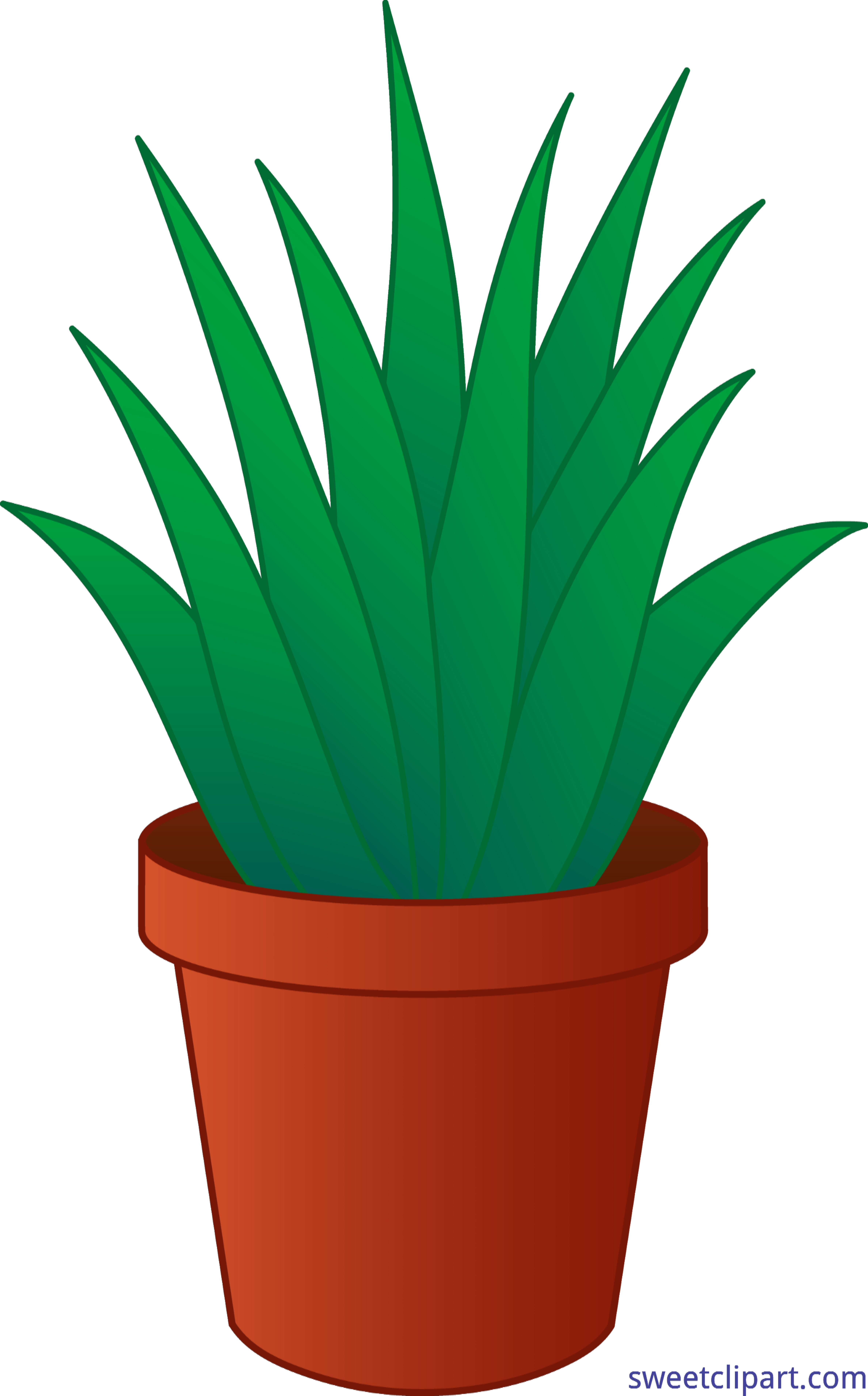Flower In A Pot Clipart At Getdrawings - Potted Plant Clipart (4752x7640), Png Download