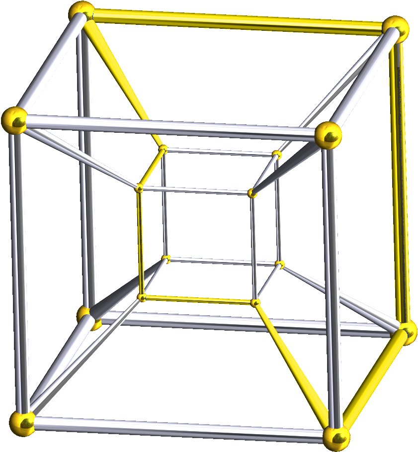 Skew Octagon In Tesseract - 4th Dimension Tesseract (1000x1000), Png Download