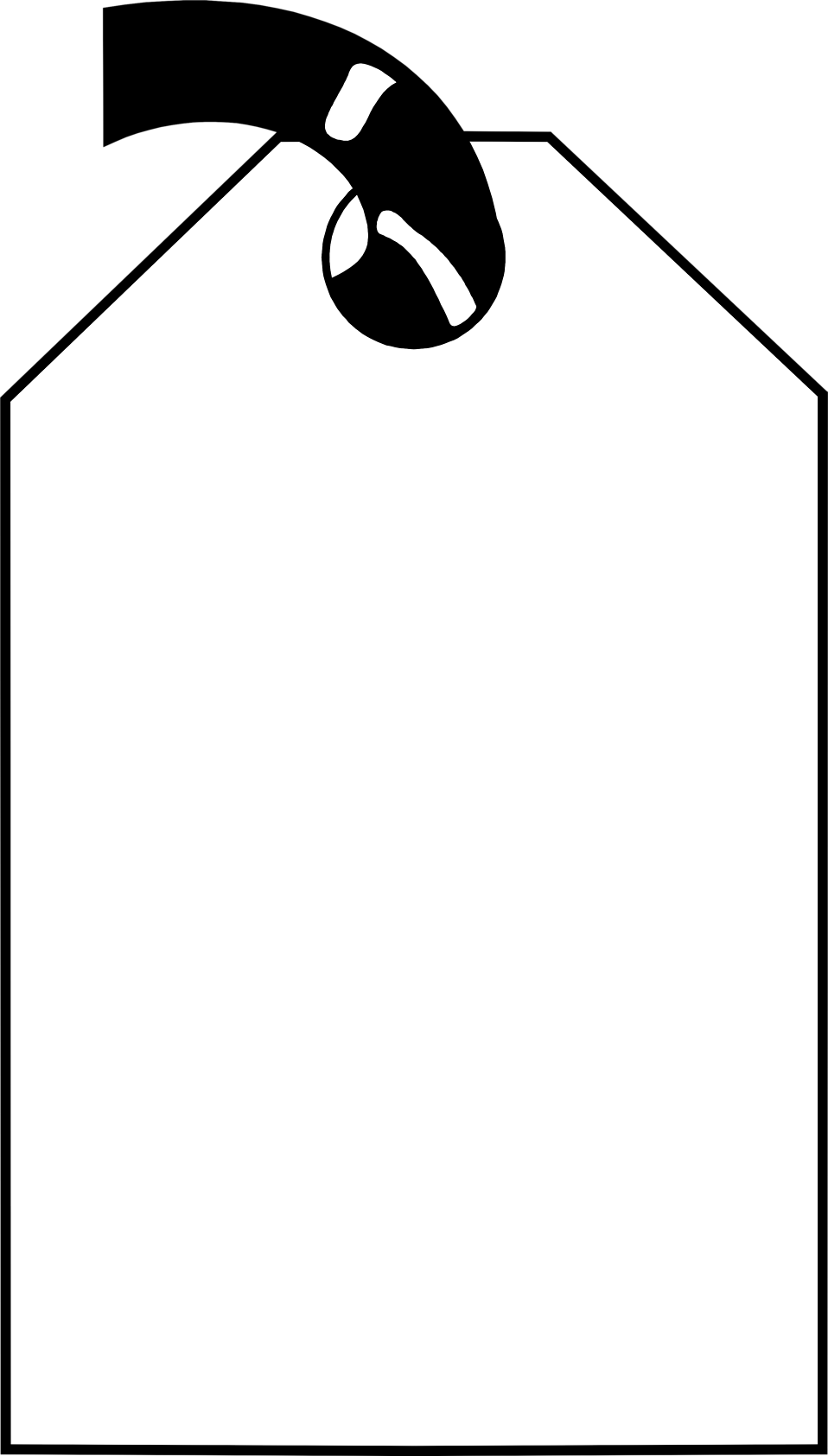 Tag Blank - Sale Tag Clip Art (958x1685), Png Download