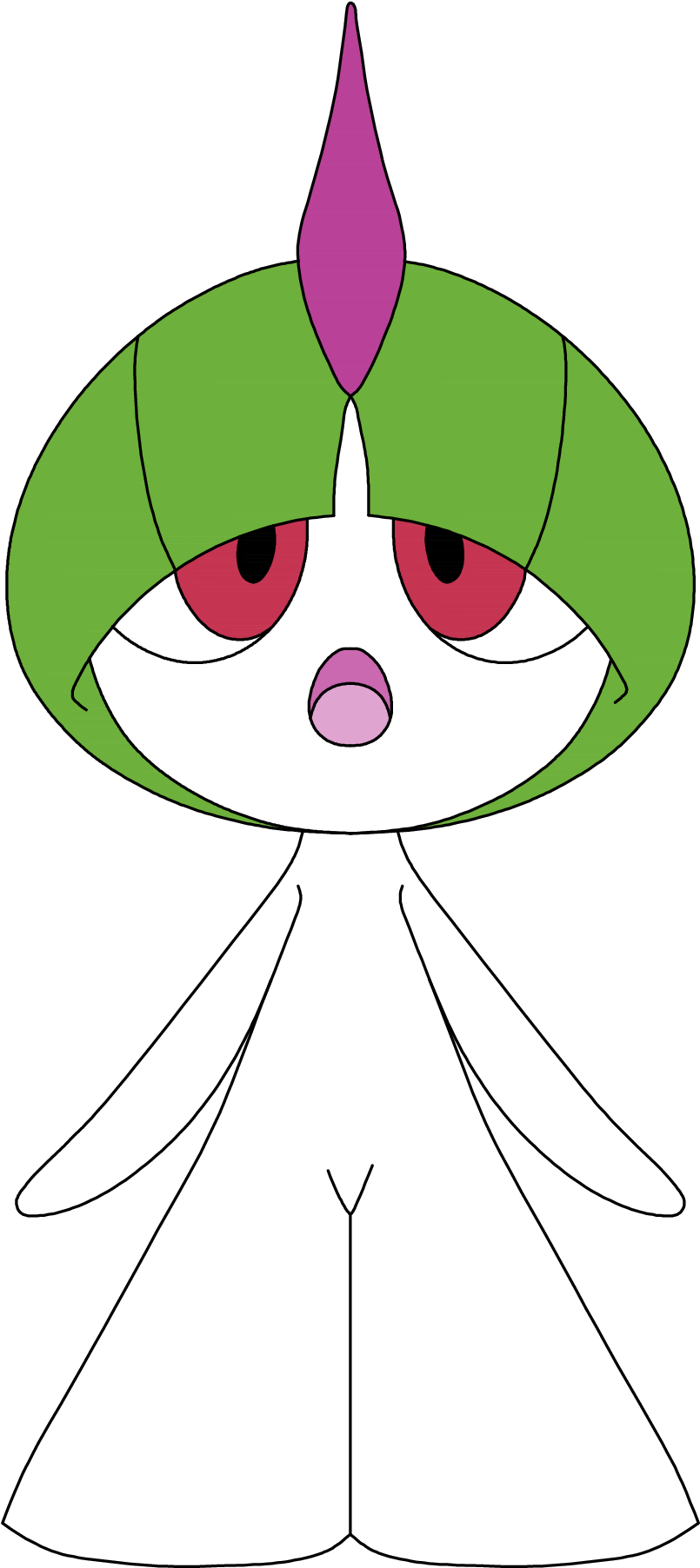 How To Draw Pokemon Ralts Done And Colored - Illustration (3300x2550), Png Download