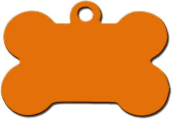Hueso Naranja Aluminio Placas Identificativas Para - Hueso De Perro Collar (600x600), Png Download