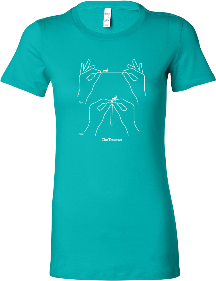 Tesseract T-shirt White Ink - Pnw - Pacific Northwest Riding Women's Shirt (880x986), Png Download